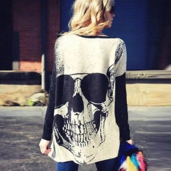 Skull Cashmere Giant Jack Skull Cashmere Sweater - Picture 1 of 14